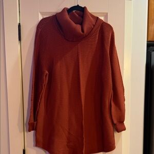 Cyrus Women's Cowl Neck Sweater in Rust